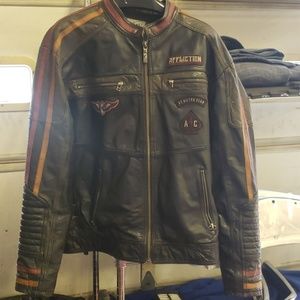 Affliction customs motorcycle leather jackey